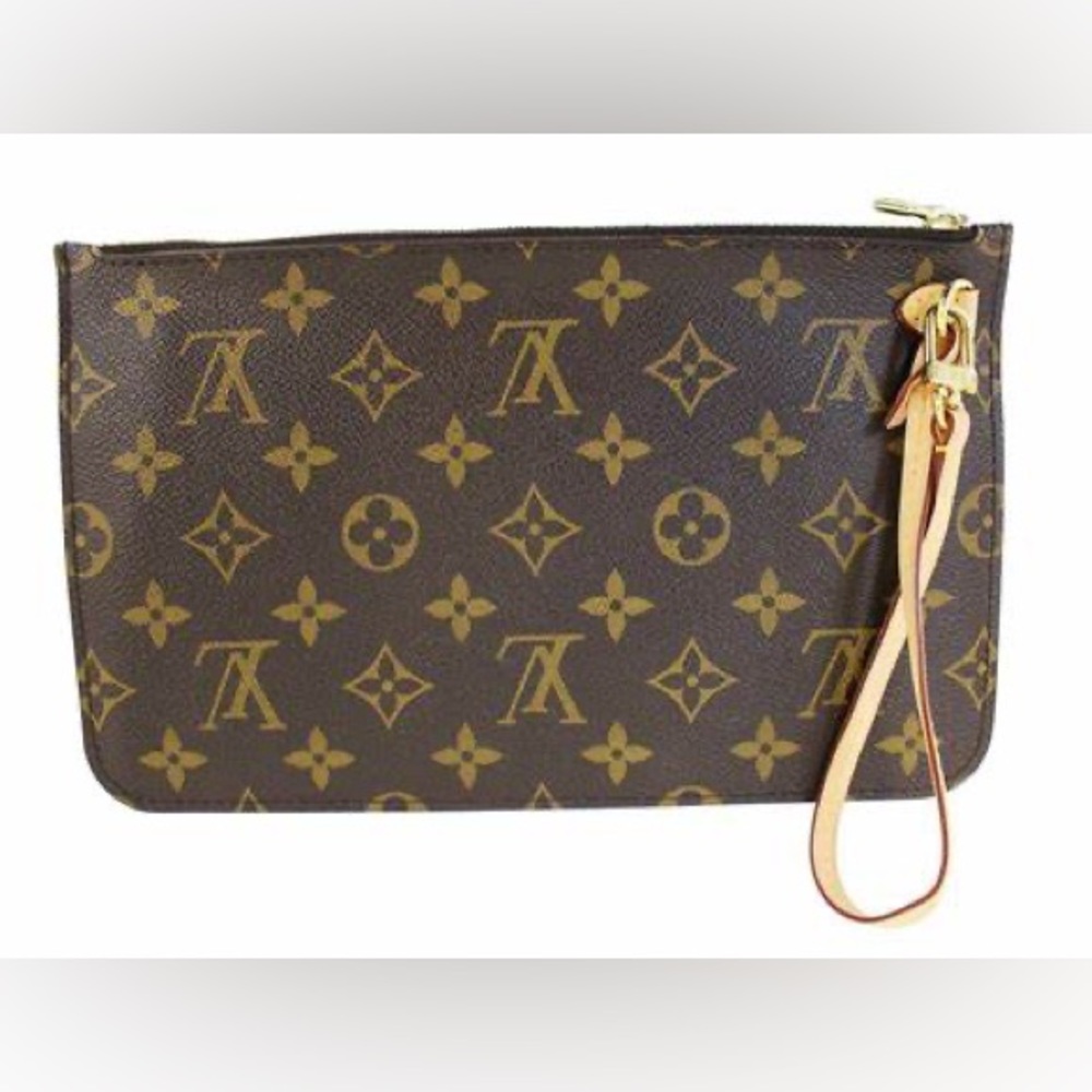 Louis Vuitton Monogram Neverfull MM GM Pochette w/ Fashionphile Sales Receipt